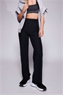 Нежные брюки для танцев с широкими брючинами и ребристой текстурой черного цвета артикул 138727302