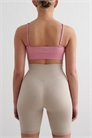 Бесшовный бюстгальтер с глубоким вырезом и ребристой отделкой Desert Rose в цвете пыльно-розового артикул 147570730