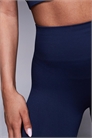 Леггинсы для фитнеса с высокой талией и плавным переходом, темно-синие артикул 148857334