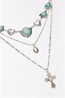Набор из 3 ожерелий с эффектом бирюзы артикул 156333607