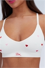 Бесшовная бралетта с вышивкой в виде сердца и съемными вкладышами артикул 155555216