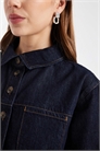 Джинсовая рубашка с завязками артикул 155145722