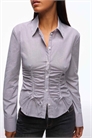 Рубашка из поплина с сборками артикул 155165134