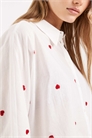 Рубашка прямого кроя с вышивкой в виде сердца артикул 153577547