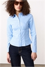 Рубашка приталенного кроя с швом под грудью артикул 155651008