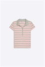 Поло с коротким рукавом в полоску артикул 156110727
