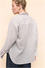 Рубашка с эффектом льна артикул 155934013
