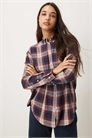 Рубашка из фланели в клетку свободного кроя артикул 148882261