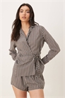 Рубашка с полосками и завязками на талии от Eliska co-ord артикул 152671864