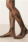 Колготки с абстрактным крупным цветочным узором из кружева артикул 150150551