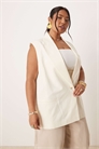 Блейзер без рукавов с закругленными линиями из льна, который можно носить по-разному артикул 143504760