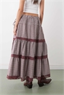 Макси-юбка в стиле западных прерий с кружевной отделкой артикул 155126573