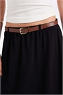Длинная юбка из джерси с поясом артикул 153084269