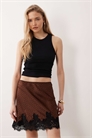 Мини-юбка с кружевной отделкой артикул 155145208