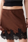 Мини-юбка с кружевной отделкой артикул 155145208