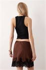 Мини-юбка с кружевной отделкой артикул 155145208