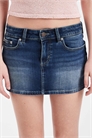 Микро-мини-юбка из денима артикул 154606963