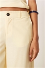 Брюки с широкими брючинами из смешанного льна артикул 148256263