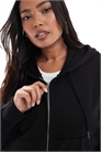 ASOS DESIGN: укороченная толстовка с капюшоном и застежкой-молнией из ворсистой ткани для полных артикул 147018360