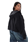 ASOS DESIGN: укороченная толстовка с капюшоном и застежкой-молнией из ворсистой ткани для полных артикул 147018360