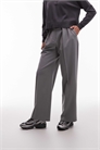 Брюки с широкими брючинами и складками артикул 147265276