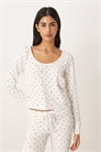 Кроп-топ с длинными рукавами и кружевной отделкой от Gilly Hicks co-ord артикул 154114636