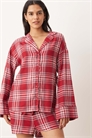 Рубашка для пижамы из фланели в стиле «микс-энд-матч» артикул 152935080