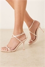 Сандалии на тонком каблуке с бантиком артикул 152317042