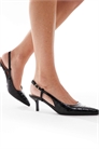 Туфли на каблуке с открытой пяткой в стиле «киттен» артикул 151092279