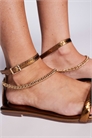 Бронзовые сандалии Shanaya с металлической цепочкой артикул 150158662