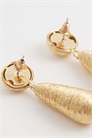 Серьги-подвески с обмоткой из золотой нити артикул 153723870