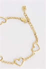 Браслет с белым кварцевым сердечком артикул 155681908