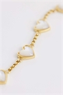 Браслет с белым кварцевым сердечком артикул 155681908