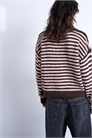 Вязаный кардиган с воротником в полоску артикул 153666594