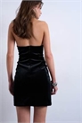 Мини-платье из бархата с вырезами артикул 150553919