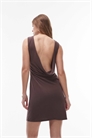 Мини-платье с капюшоном из купро артикул 146857856