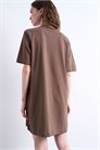 Платье-футболка премиум-класса свободного кроя с короткими рукавами артикул 141103491