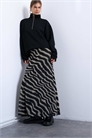 Юбка макси с сетчатым принтом «зебра» артикул 151448660