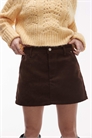 Мини-юбка с оборкой из искусственной замши артикул 141035617