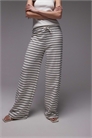 Брюки с широкими брючинами и полосками на шнурке артикул 142431244