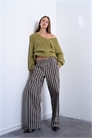 Брюки с широкими полосками и прямым кроем артикул 145750017