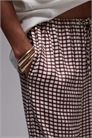 Брюки в клетку с широкими брючинами и атласным шнурком co-ord артикул 147900383