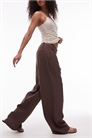 Брюки из льна с заниженной талией артикул 142515521
