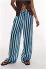 Брюки из вуаля с полосками в пляжном стиле, завязывающиеся на талии, с эластичным поясом артикул 141528274