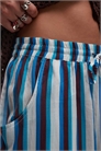 Брюки из вуаля с полосками в пляжном стиле, завязывающиеся на талии, с эластичным поясом артикул 141528274