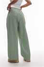 Брюки из поплина с широкими брючинами и эластичным поясом артикул 147788526