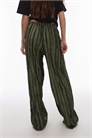 Брюки с широкими брючинами и плиссированными полосками артикул 141817884