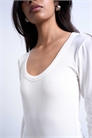 Топ с длинным рукавом и широким вырезом, из ткани премиум-класса артикул 150083829