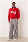 Универсальная кофта из флиса с логотипом на груди и полузастежкой-молнией от сборной США артикул 152670598