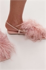 Пушистые плоские сандалии артикул 150265181
